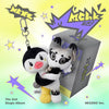 NEXZ's 2nd single album includes a pkeychain and box with cartoon characters on a colorful background