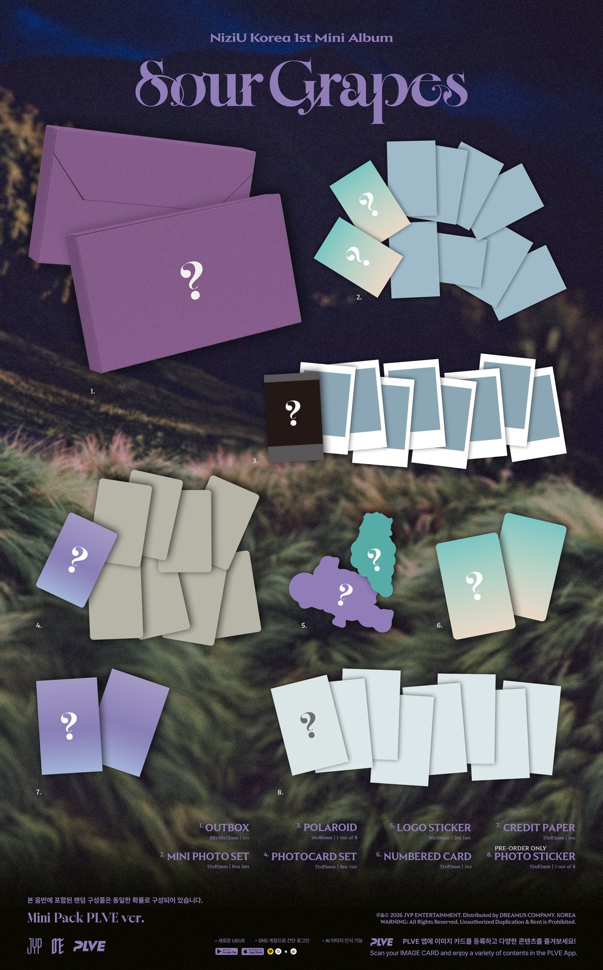 NiziU - 1st Mini Album [Sour Grapes] Mini Pack PLVE Ver.