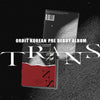 ORBIT'S album packaging with 'TRANS' and text indicating a Korean pre-debut album on a textured black background.