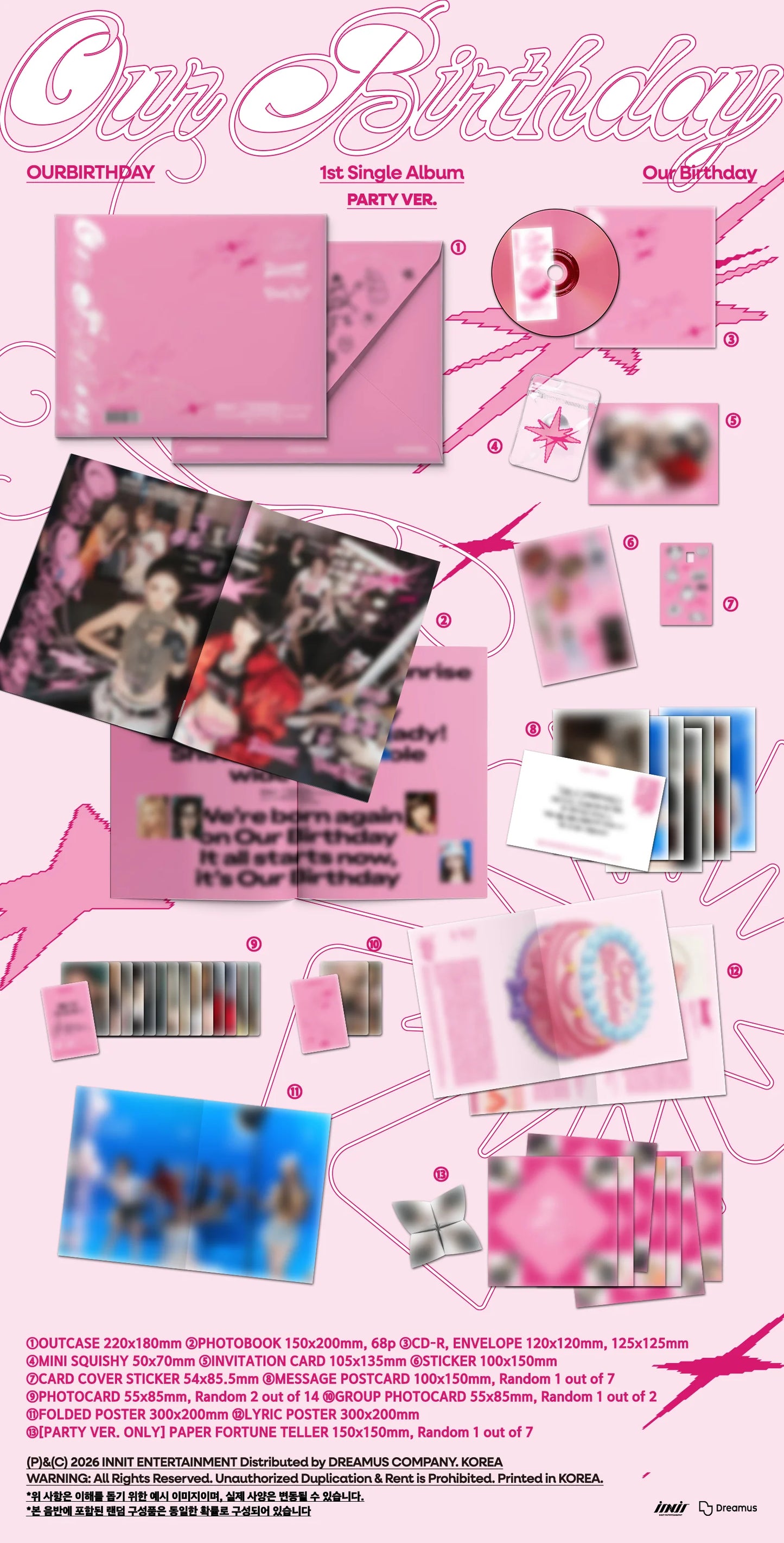 [PRE-ORDER] OURBIRTHDAY - 1st Single Album [Our Birthday] PHOTOBOOK Ver.