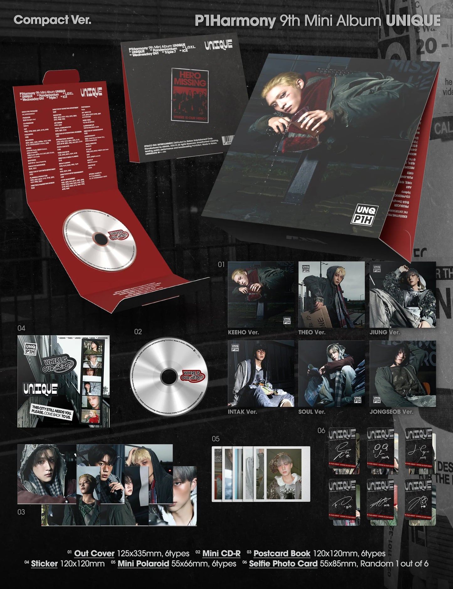 P1Harmony - 9th Mini Album [UNIQUE] Compact Ver.