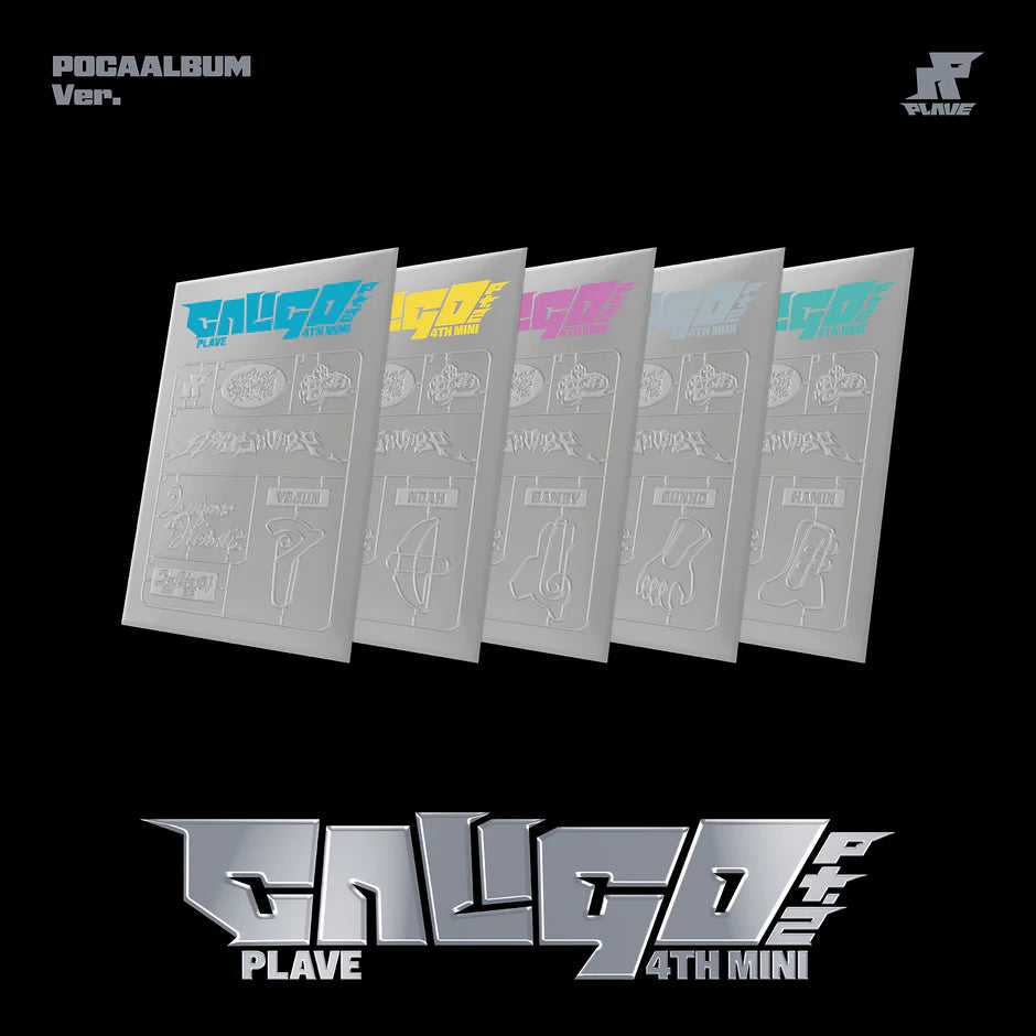 PLAVE's CALIGO 5 pocaalbum versions in black background
