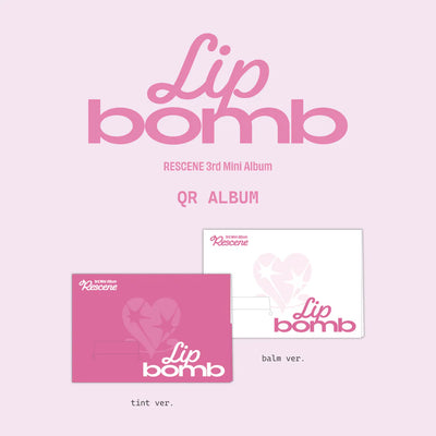 Promotional material for 'Lip bomb' by RESCENE on a pink background