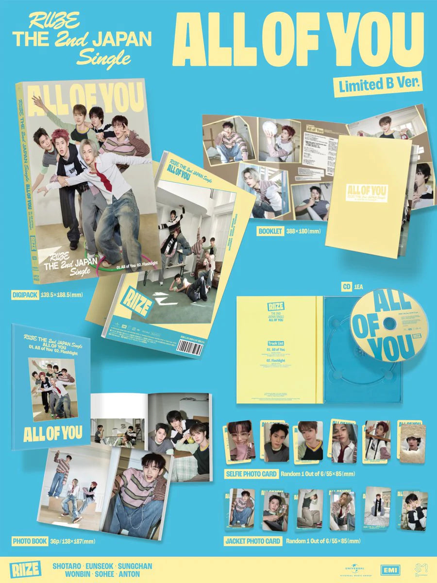 RIIZE - Japan 2nd Single Album [All of You] Limited B Ver.