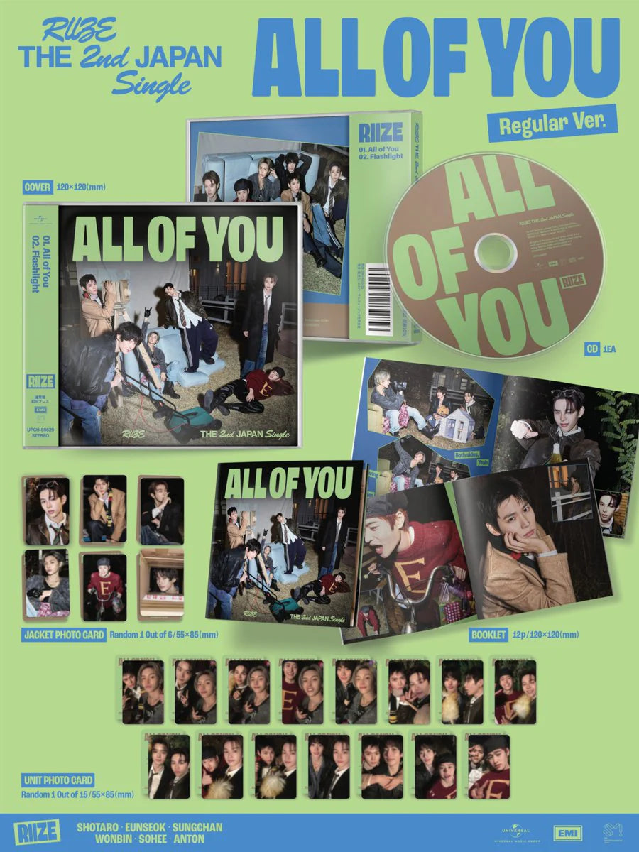 RIIZE - Japan 2nd Single Album [All of You] Regular Ver.