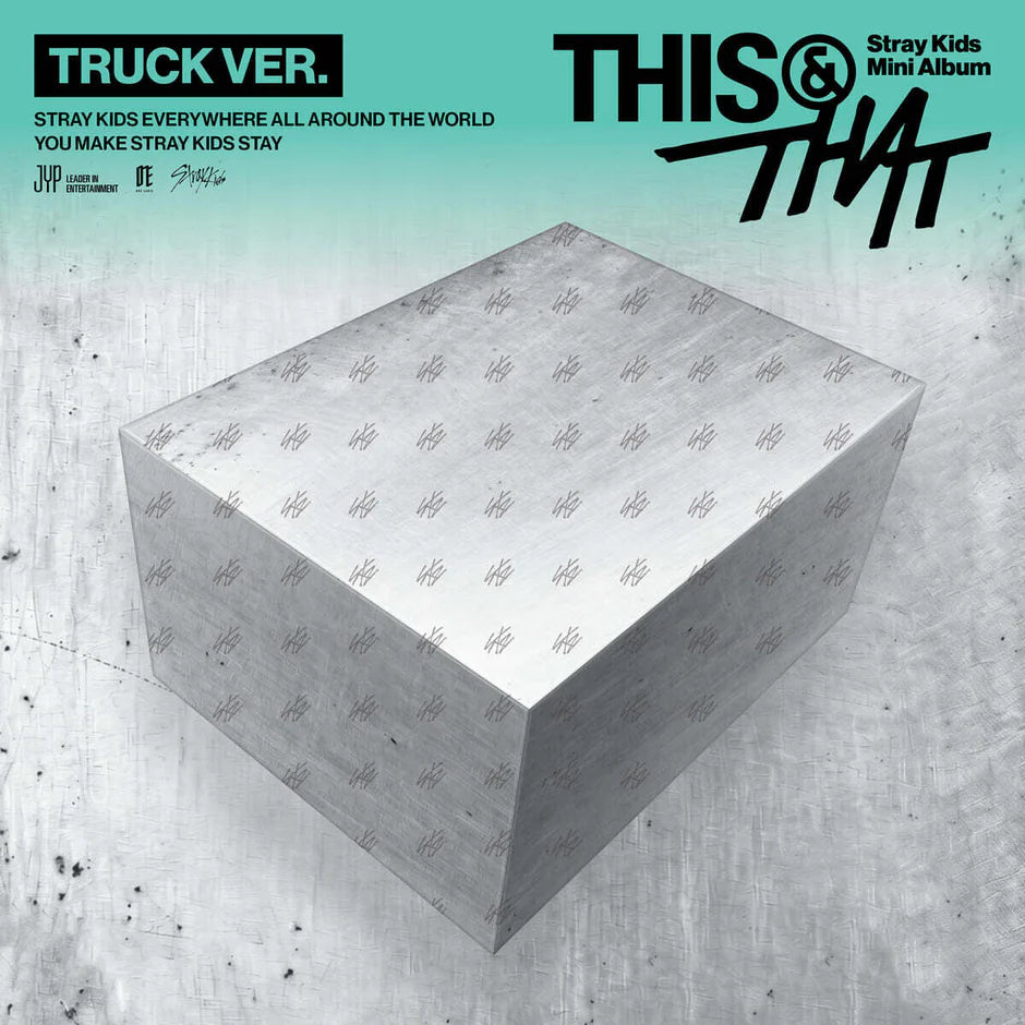 STRAY KIDS's This & That Truck version outbox on a gray-green background