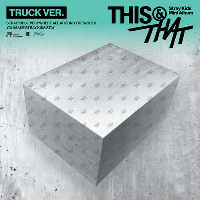 STRAY KIDS's This & That Truck version outbox on a gray-green background
