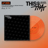 STRAY KIDS's This & That outer packaging shown with a vinyl LP on a orange-gray background