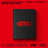 TAEYONG's 1st album packaging - black book with red design on a red background