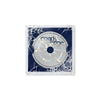 A silver holographic CD with 'mark on me' printed on it, set inside a clear square case with a dark navy insert and white cracked-glass style graphics, isolated on a white background for &TEAM's KR 2nd mini album