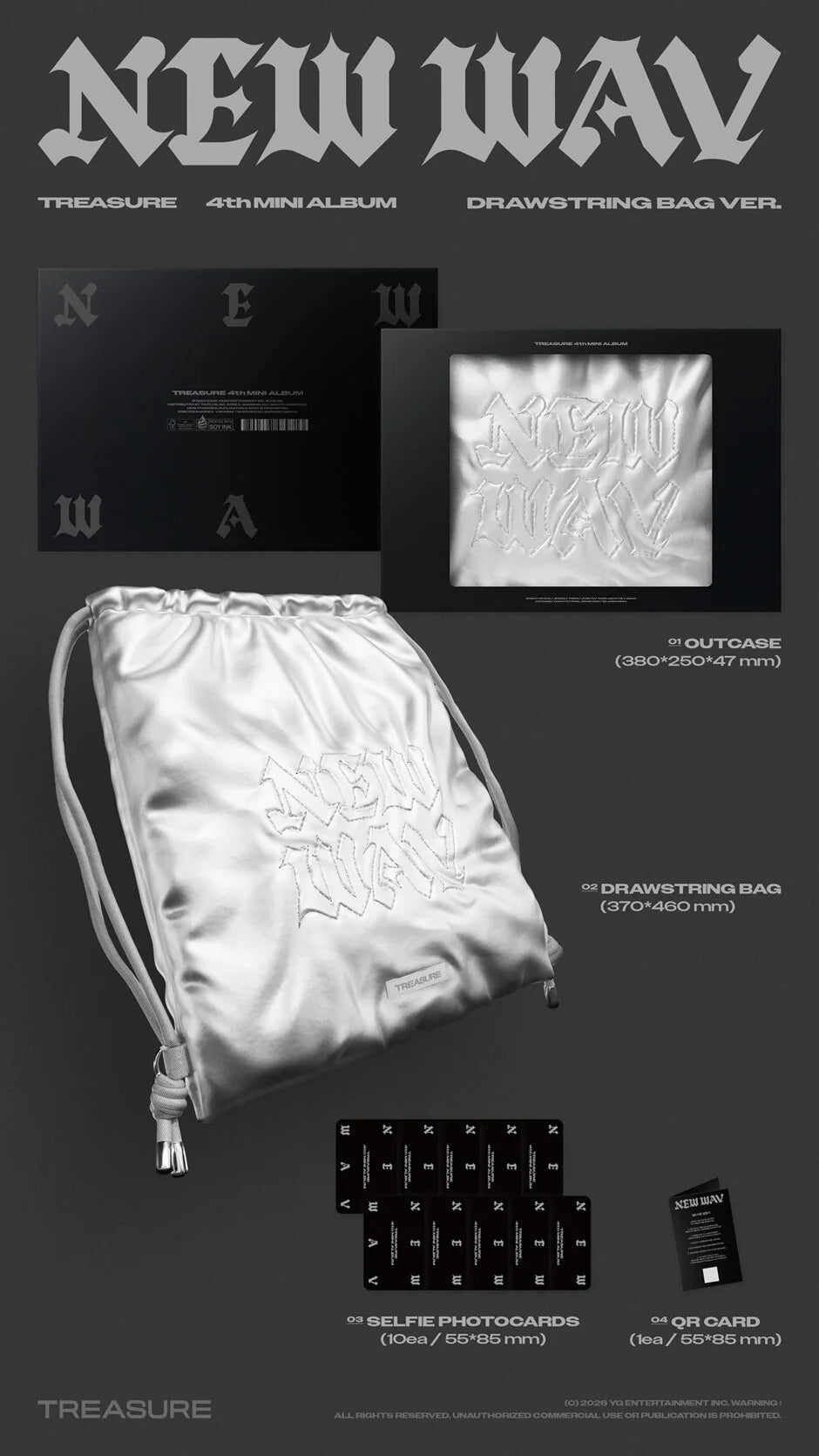 TREASURE - 4th Mini Album [NEW WAV] DRAWSTRING BAG Ver. (Limited Edition)