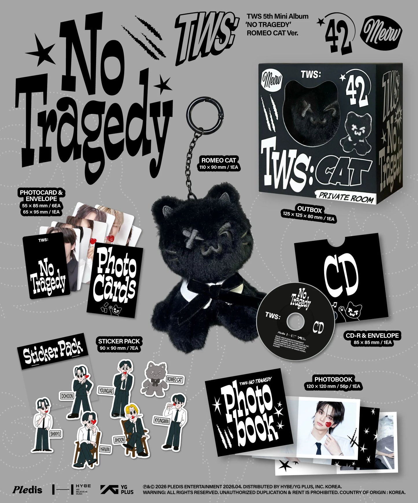 TWS - 5th Mini Album [NO TRAGEDY] ROMEO CAT Ver.
