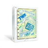 Product packaging of TWS's tour in Seoul with yellow and blue design and text on a white background