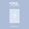 Album cover with '#YourYouth' text and a question mark on a light blue background for DREAMCATCHER's UAU 