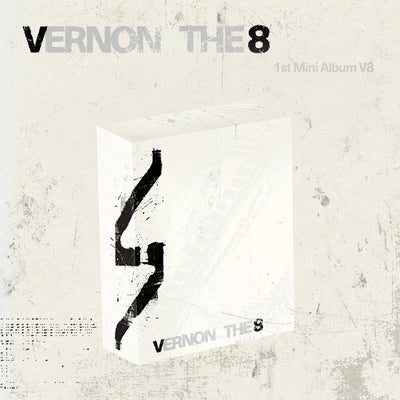 Album cover with 'Vernon The 8' text and abstract design on a textured background