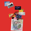 Album inclusions of WOODZ's 1st full album on a red background