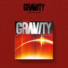 Album cover for 'GRAVITY' by XIA with a red background