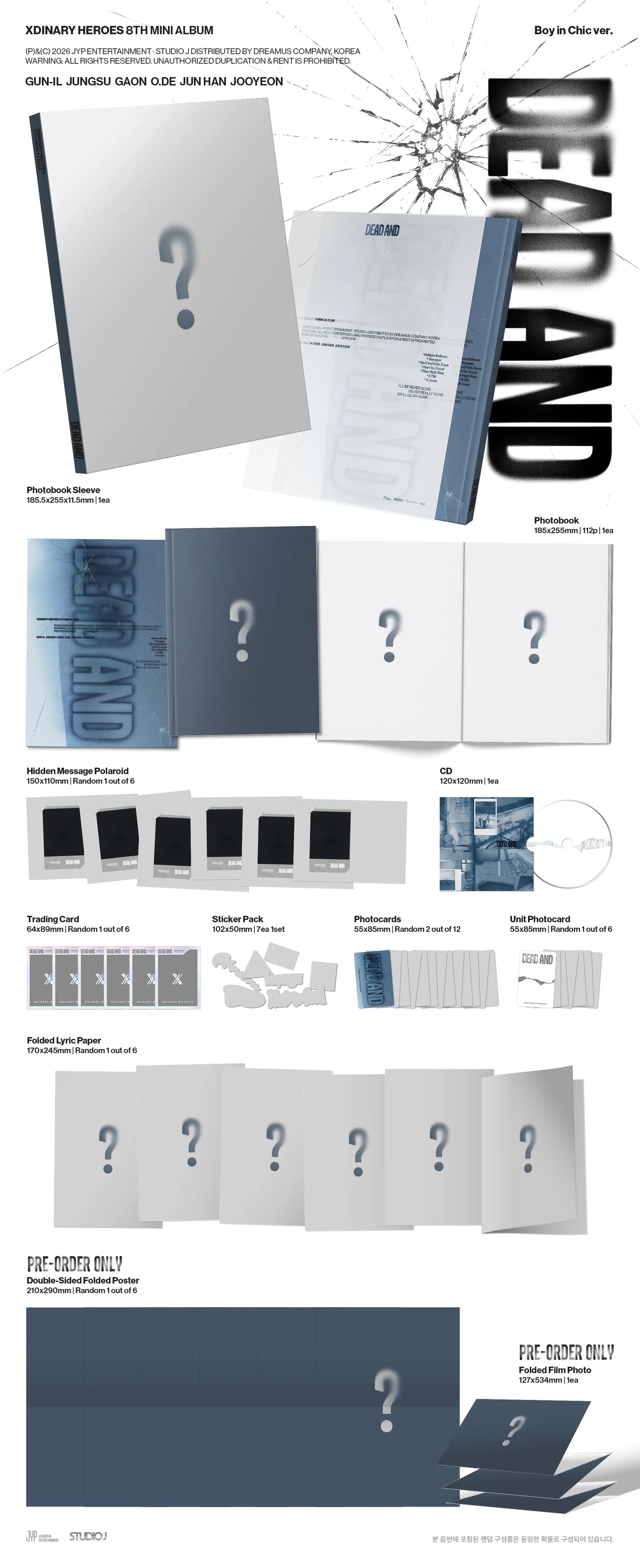 Xdinary-Heroes - 8th Mini Album [DEAD AND] Photobook Ver.