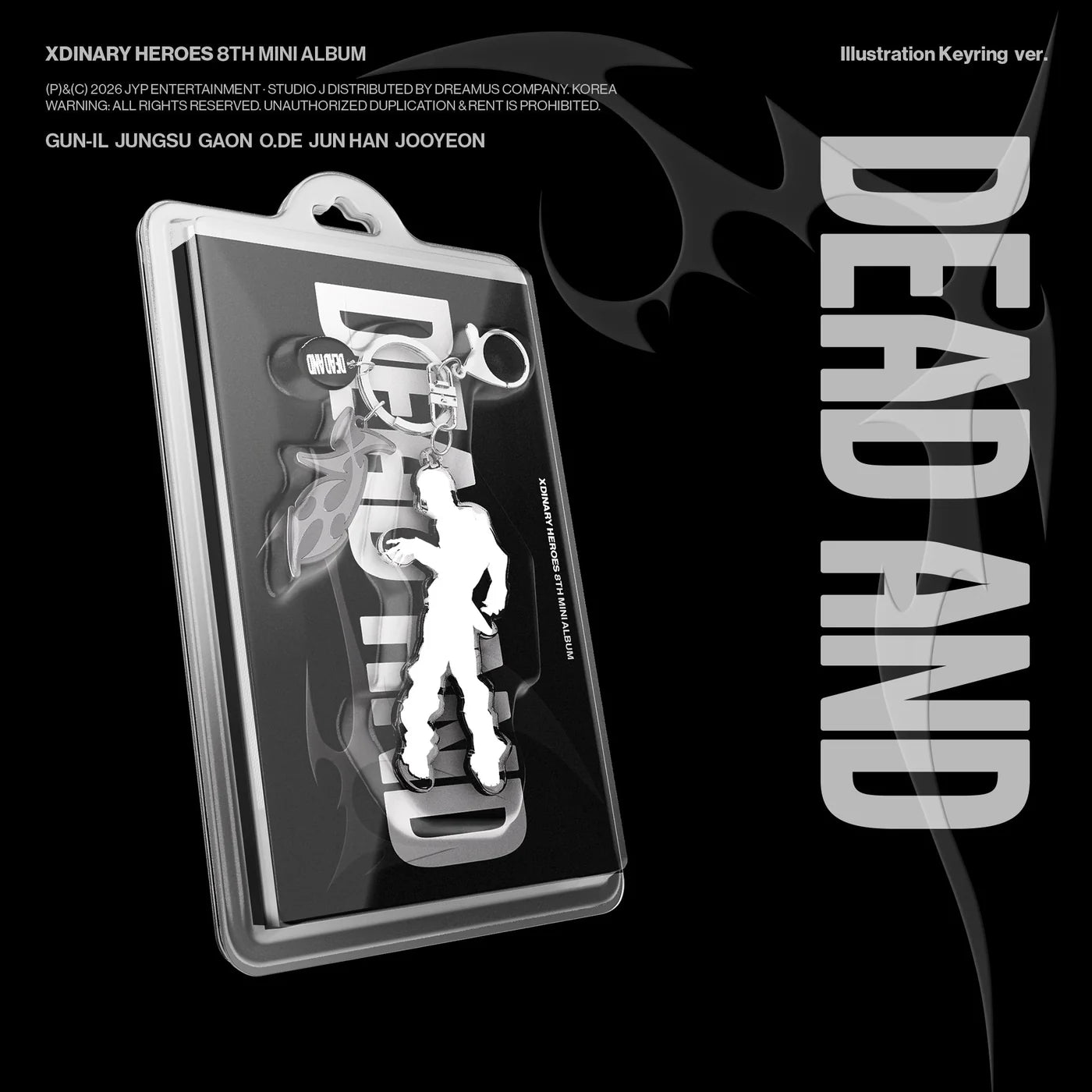 [PRE-ORDER] Xdinary-Heroes - 8th Mini Album [DEAD AND] Illustration Keyring Ver. + POB