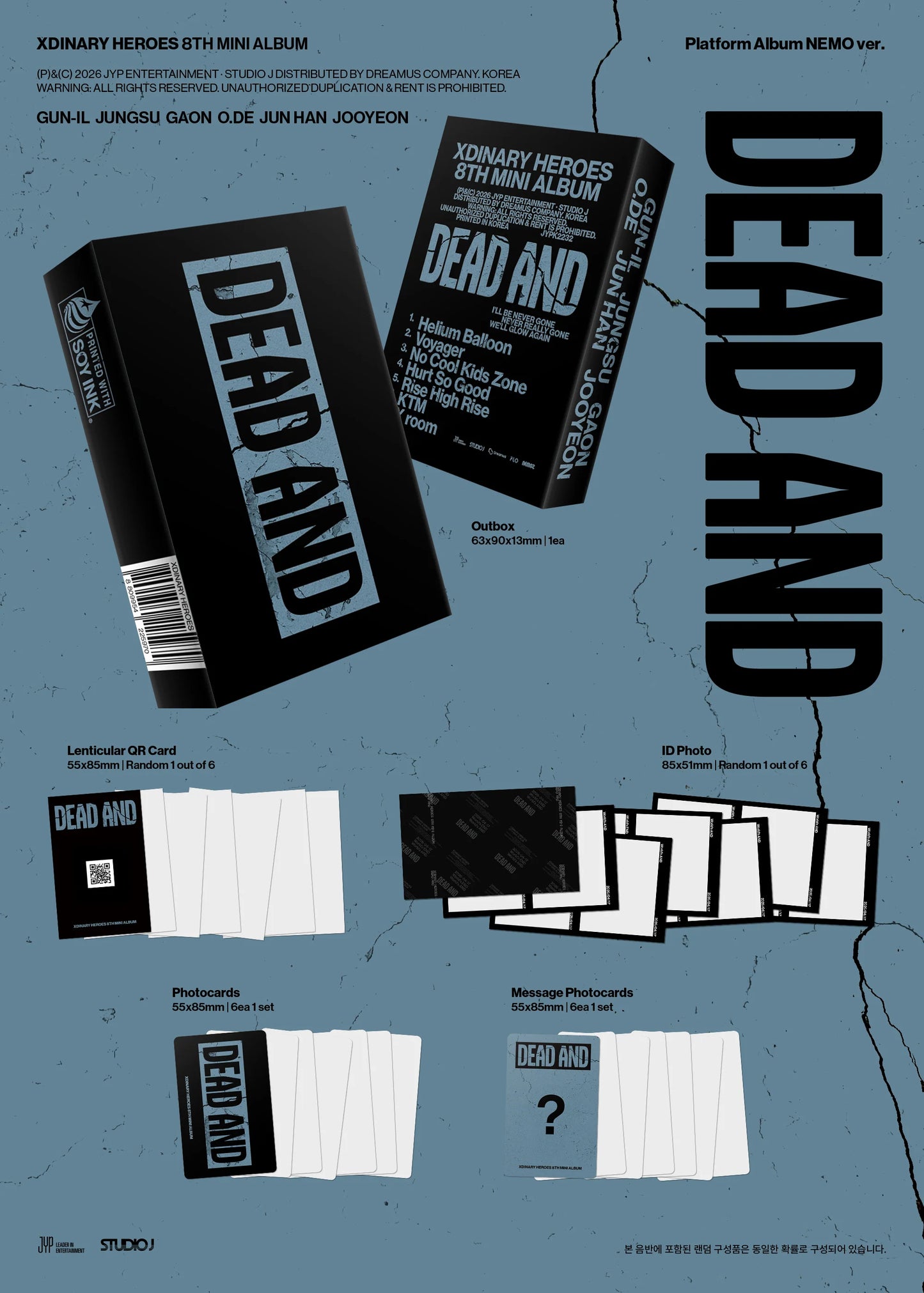 Xdinary-Heroes - 8th Mini Album [DEAD AND] Platform Album NEMO Ver.