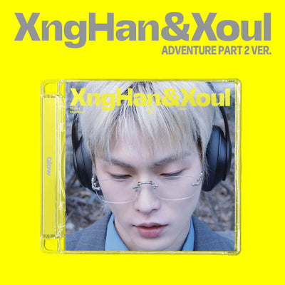Album cover with XngHan wearing headphones on a yellow background, featuring the text 'XngHan & Xoul'.