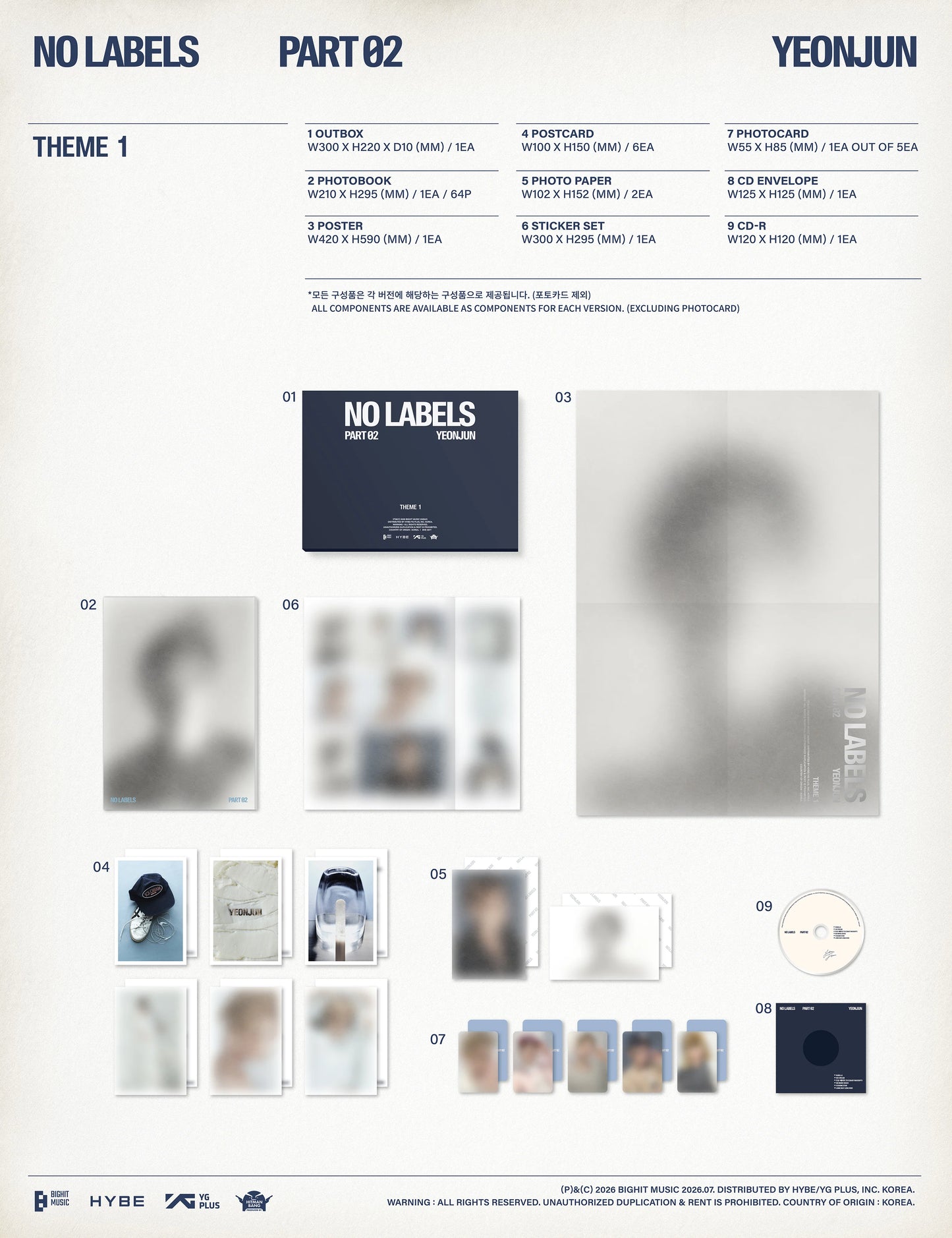 [PRE-ORDER] YEONJUN - [NO LABELS: PART 02] + POB