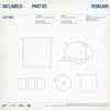 YEONJUN's cap version album inclusions showing the outbox, cap, CD-R and photocard with measurements and specifications.