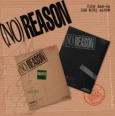 Yoon San Ha's 3rd mini album with a manilla envelope-like paper and black envelope packaging on a brown background