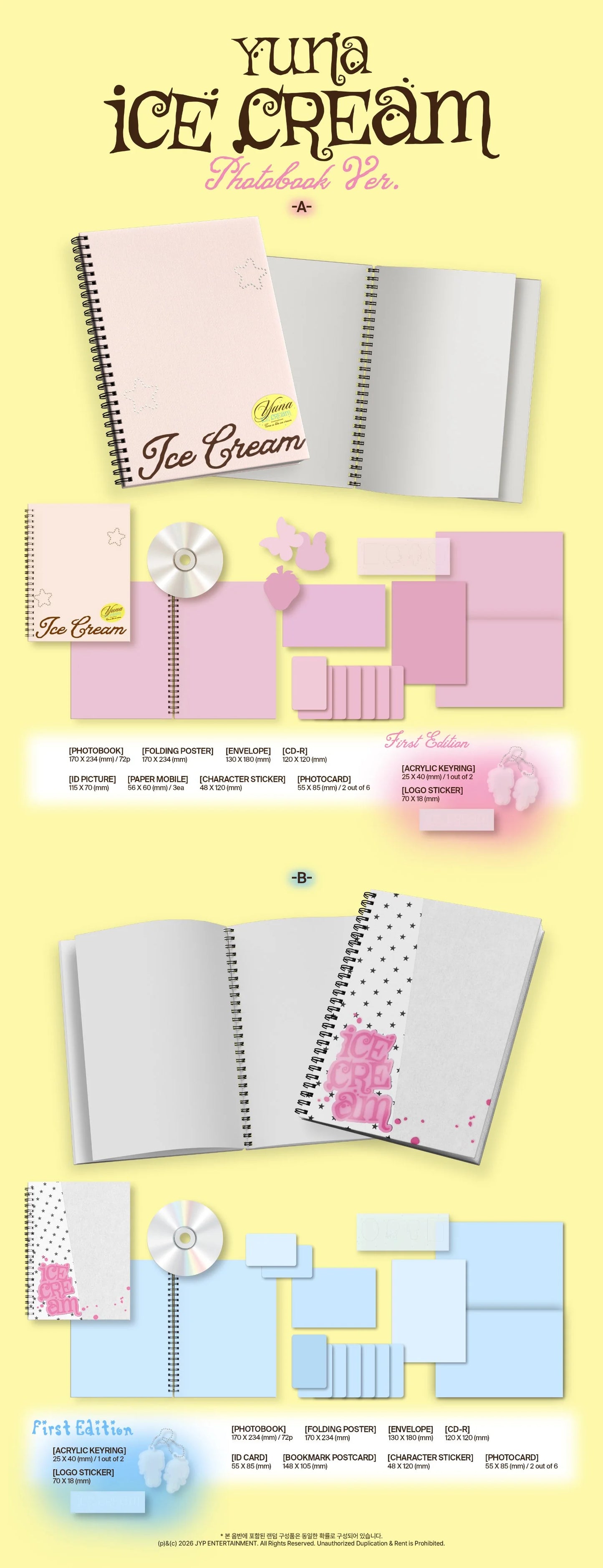 [PRE-ORDER] YUNA (ITZY) - [Ice Cream] Photobook Ver. + POB