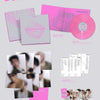 ATEEZ's 14th mini album with pink LP version packaging and inclusions on a light gray background