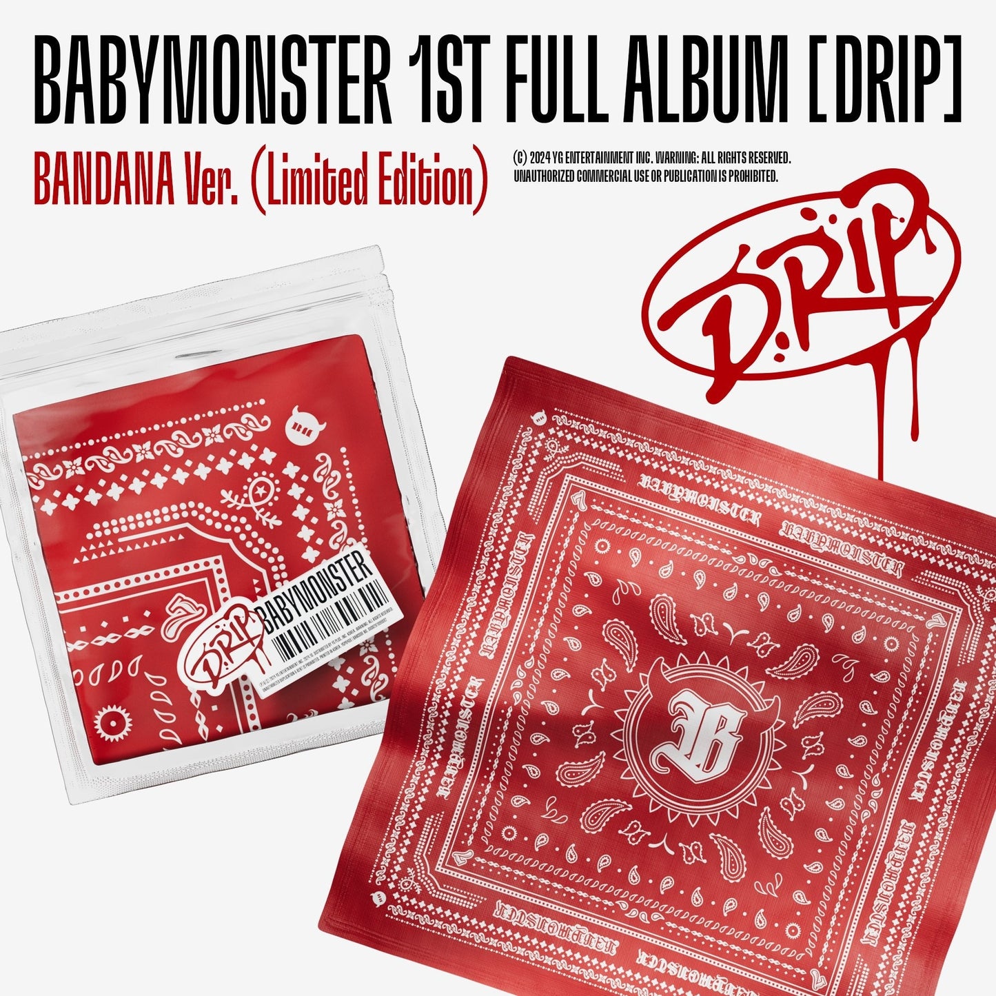 BABYMONSTER - 1st Full Album [DRIP] BANDANA Ver. (Limited Edition)