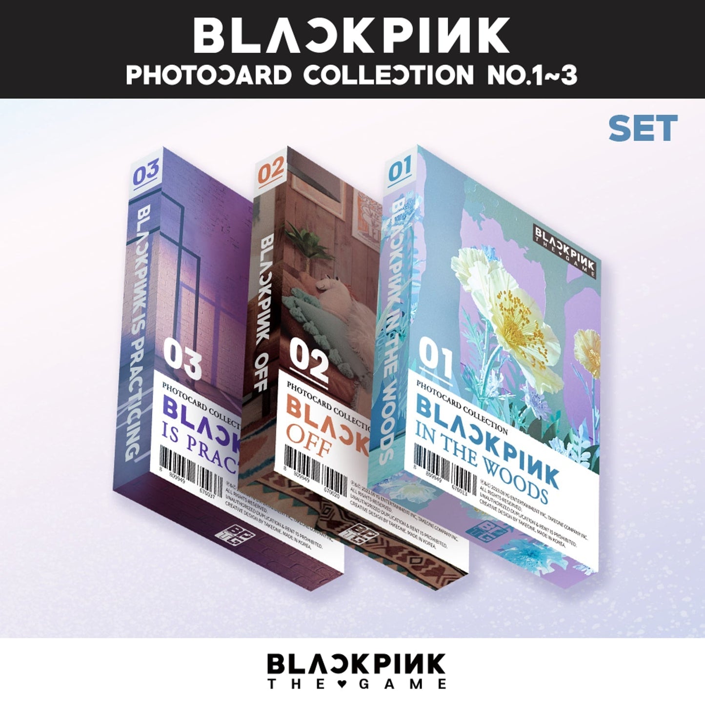 BLACKPINK - THE GAME PHOTOCARD COLLECTION No.1~3