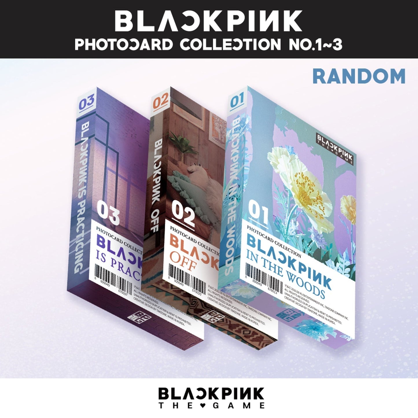 BLACKPINK - THE GAME PHOTOCARD COLLECTION No.1~3