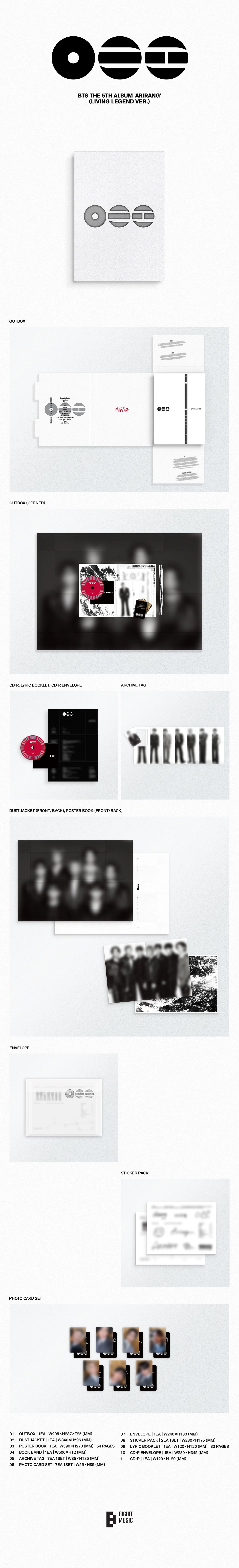 [PRE-ORDER] BTS - [ARIRANG] Living Legend Ver. + POB