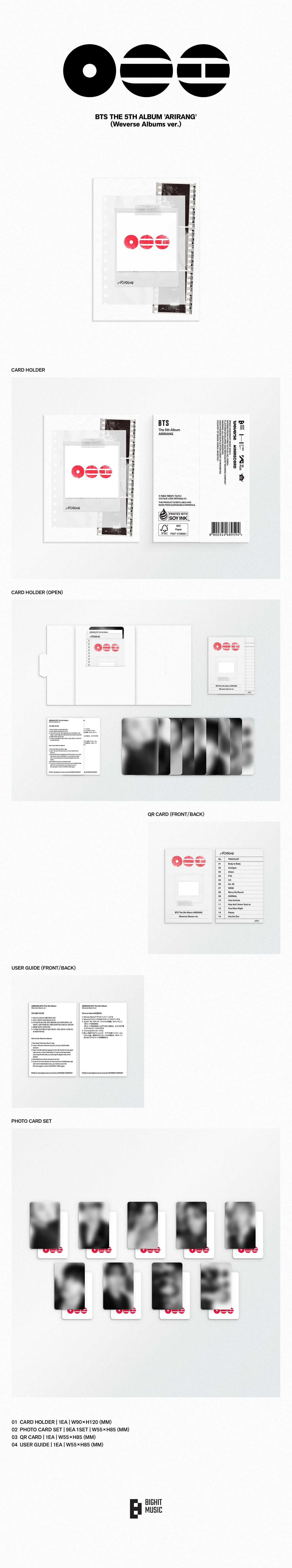 [PRE-ORDER] BTS - [ARIRANG] Weverse Albums Ver. + POB