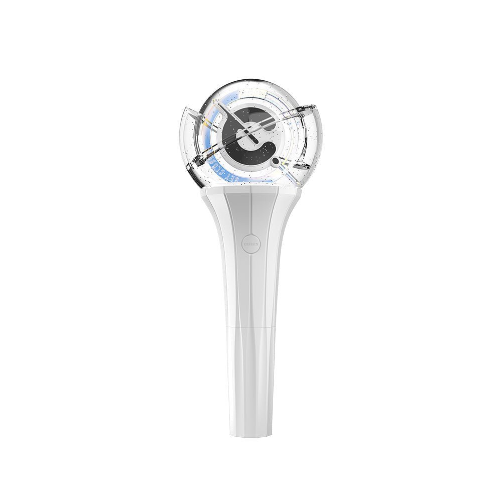 CRAVITY's lightstick with a "C" at the top covered with glass-like material