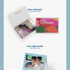 Product inclusion display of Dynamite Kiss OST with various items on a light blue background