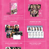 Promotional flyer for FIFTY FIFTY's After School Exorcism with various items on a pink background