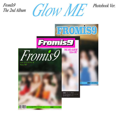 fromis_9's 2nd album cover showing different versions with photos of the members