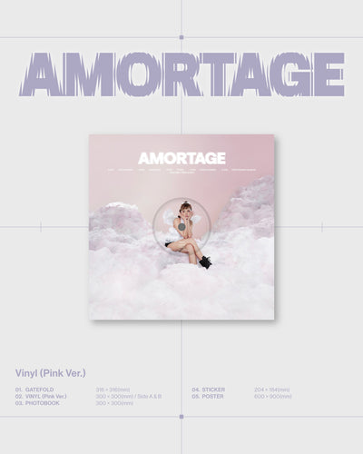 JISOO - Mini Album [AMORTAGE] Vinyl (Pink Ver.)