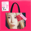 Album cover for Lee Chaeyeon's 4th mini album 'Till I Die' with a photo of her on a merchandise bag on a pink background