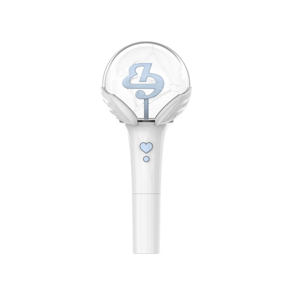 park bo gum's lightstick with his logo at the middle and wings at the side of the lightstick top on a white background