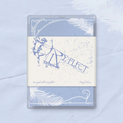 PARK JI HOON PLVE's album cover with 'Reflect' text on a light blue background