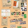 Product inclusions of xikers's 2026 seasons greetings showing sports-themed stationery items on a beige background