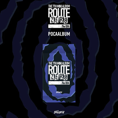 xikers's album cover with text 'The 7th Mini Album Route Zero' on a dark background