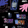 Promotional image of a xikers's 7th mini album package with various items including an envelope, selfie photocard, and user guide.
