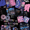 Promotional image of xikers's 7th mini album package with various items including CD, photobook, and stickers.